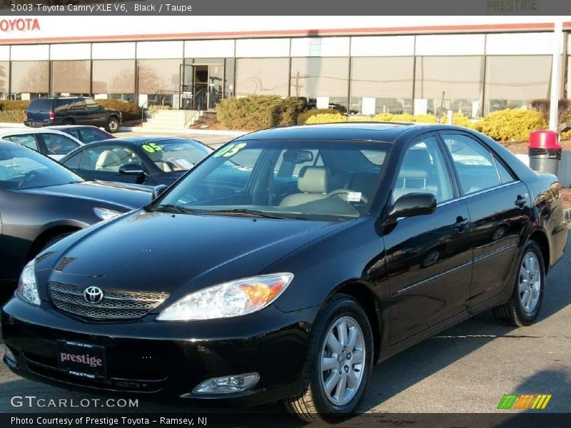 Black / Taupe 2003 Toyota Camry XLE V6