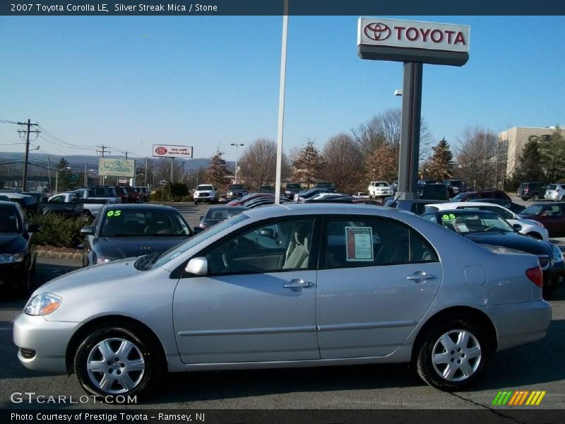 Silver Streak Mica / Stone 2007 Toyota Corolla LE