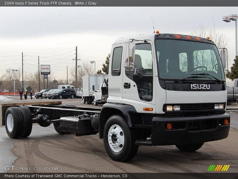 White / Gray 2004 Isuzu F Series Truck FTR Chassis