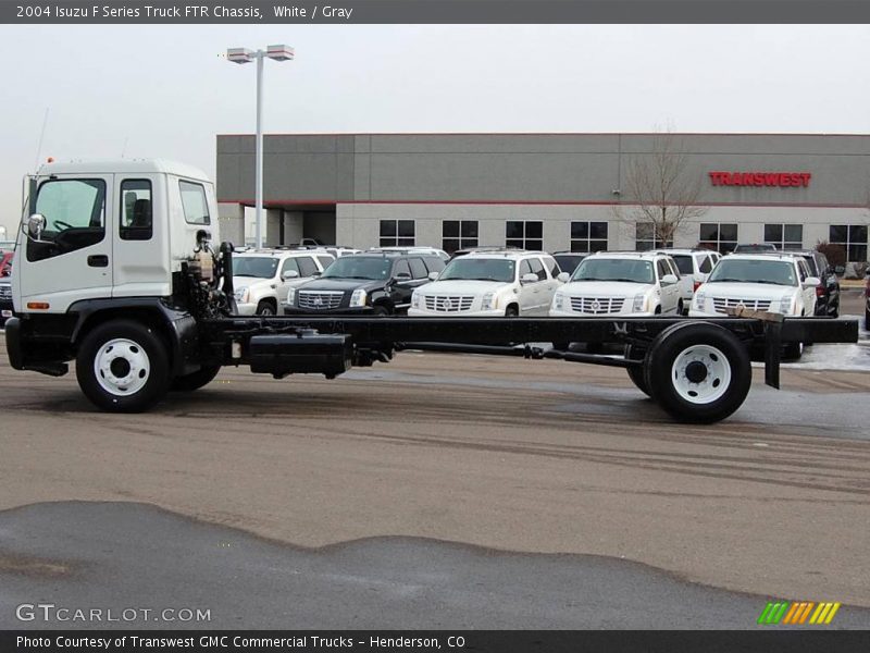 White / Gray 2004 Isuzu F Series Truck FTR Chassis