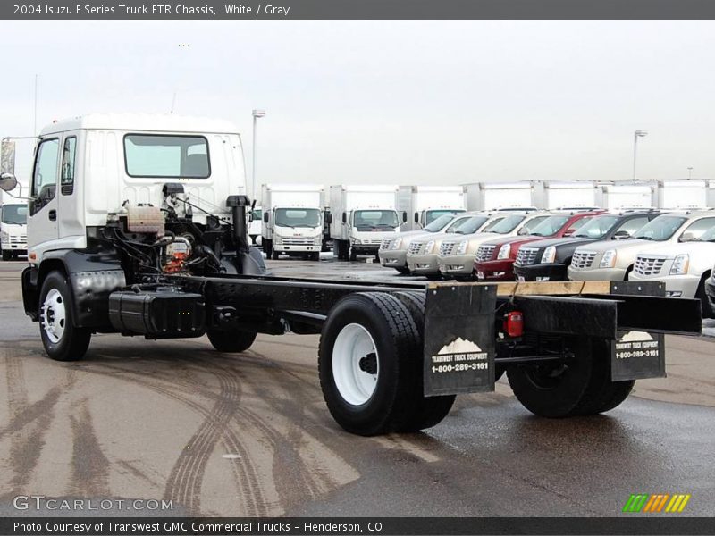 White / Gray 2004 Isuzu F Series Truck FTR Chassis