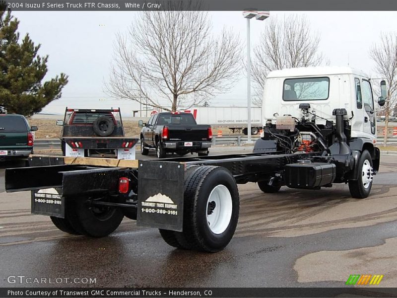 White / Gray 2004 Isuzu F Series Truck FTR Chassis