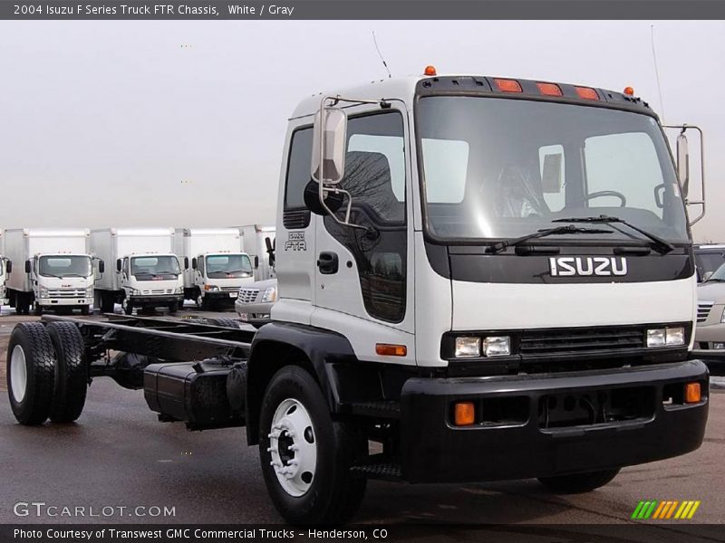 White / Gray 2004 Isuzu F Series Truck FTR Chassis