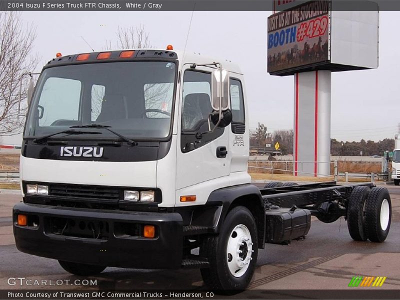 White / Gray 2004 Isuzu F Series Truck FTR Chassis