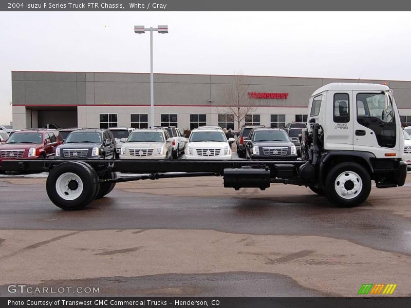 White / Gray 2004 Isuzu F Series Truck FTR Chassis