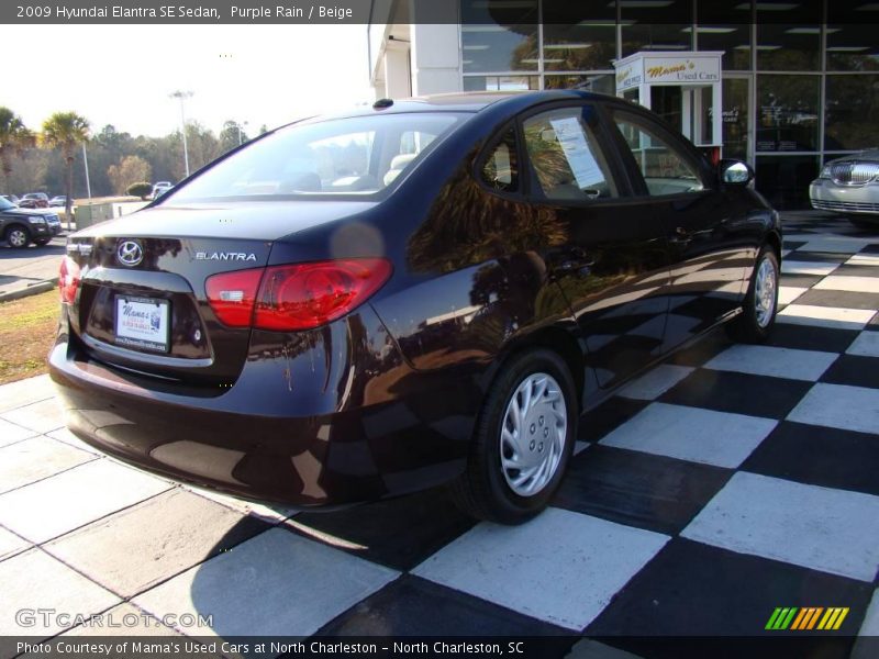 Purple Rain / Beige 2009 Hyundai Elantra SE Sedan