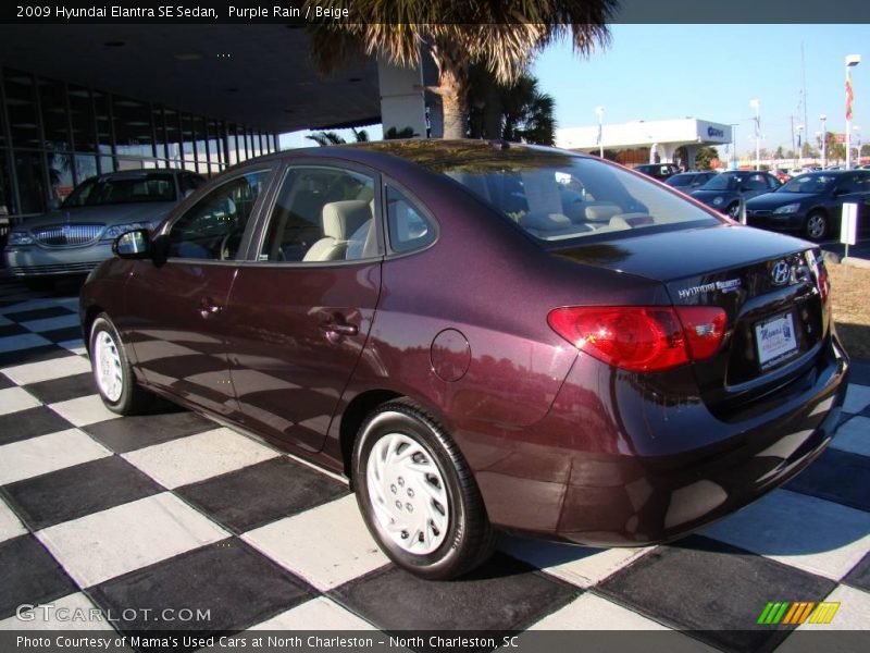 Purple Rain / Beige 2009 Hyundai Elantra SE Sedan