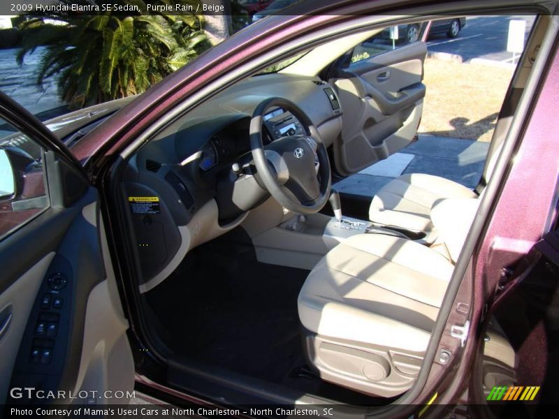 Purple Rain / Beige 2009 Hyundai Elantra SE Sedan