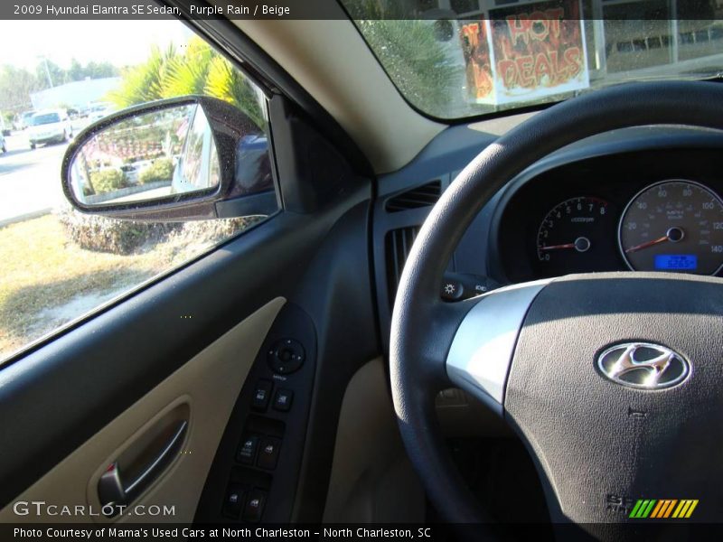 Purple Rain / Beige 2009 Hyundai Elantra SE Sedan