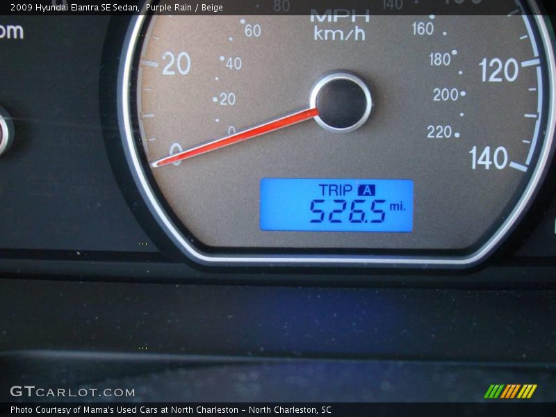 Purple Rain / Beige 2009 Hyundai Elantra SE Sedan