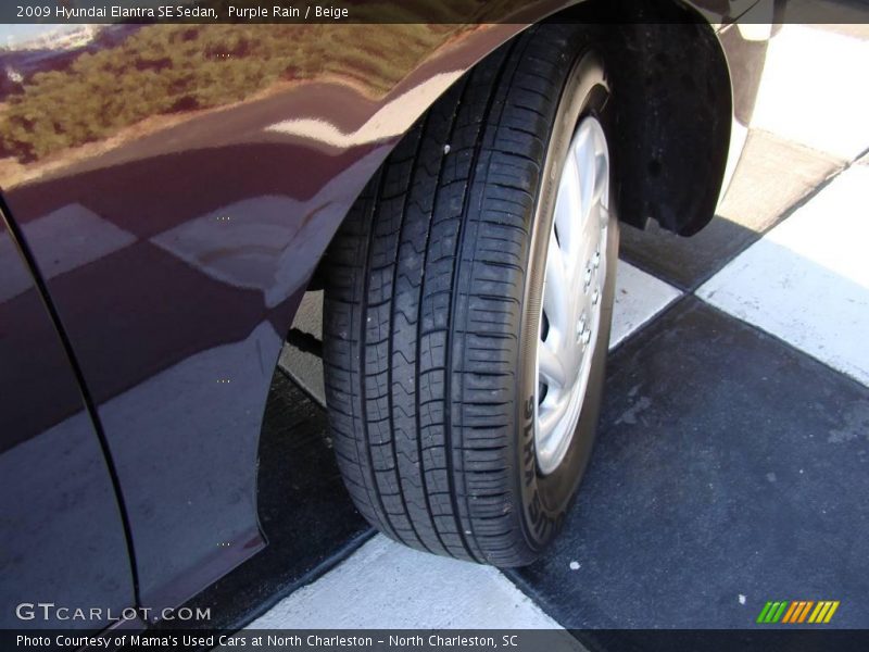 Purple Rain / Beige 2009 Hyundai Elantra SE Sedan