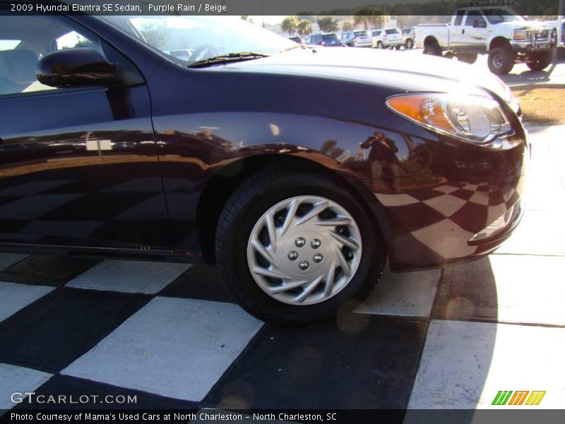 Purple Rain / Beige 2009 Hyundai Elantra SE Sedan