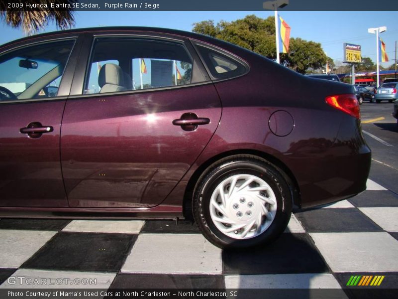 Purple Rain / Beige 2009 Hyundai Elantra SE Sedan