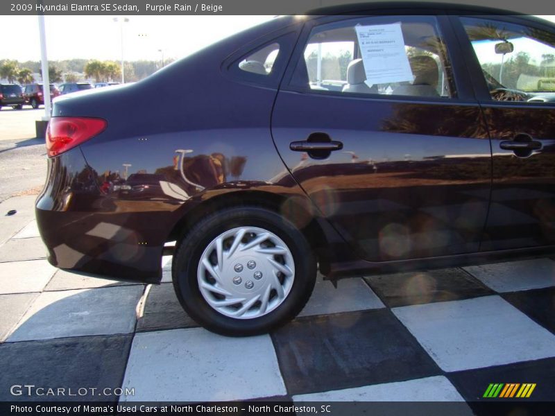 Purple Rain / Beige 2009 Hyundai Elantra SE Sedan