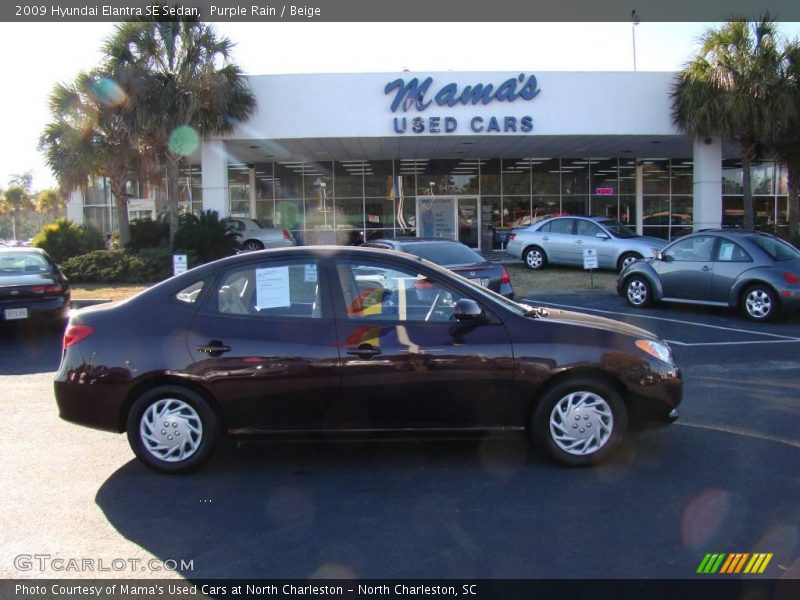 Purple Rain / Beige 2009 Hyundai Elantra SE Sedan