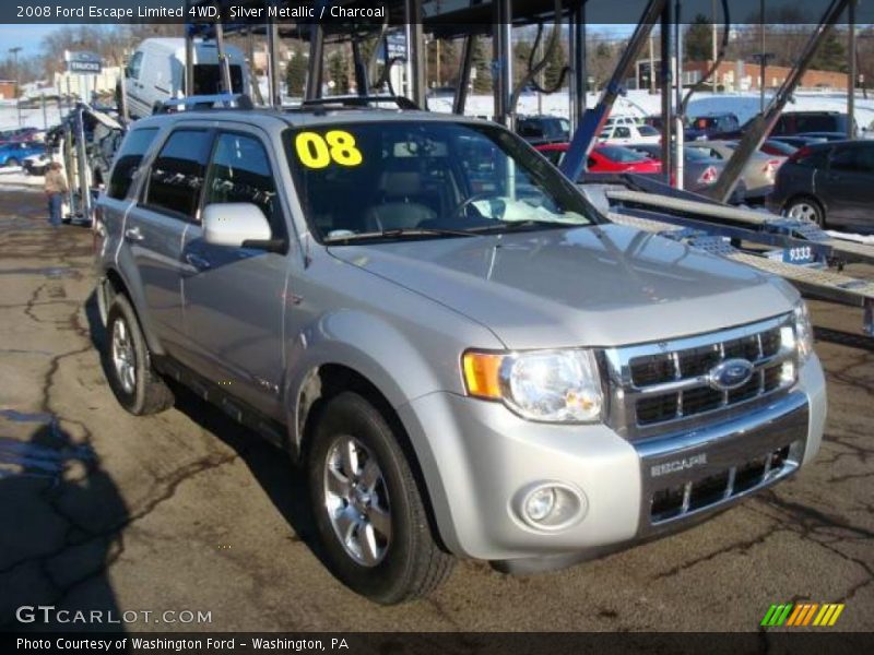 Silver Metallic / Charcoal 2008 Ford Escape Limited 4WD