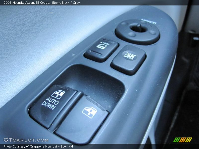 Ebony Black / Gray 2008 Hyundai Accent SE Coupe