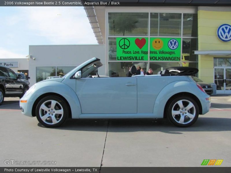 Aquarius Blue / Black 2006 Volkswagen New Beetle 2.5 Convertible