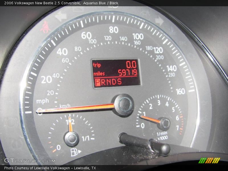 Aquarius Blue / Black 2006 Volkswagen New Beetle 2.5 Convertible