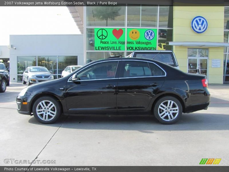 Black / Pure Beige 2007 Volkswagen Jetta Wolfsburg Edition Sedan