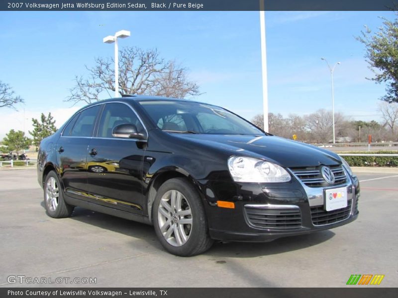 Black / Pure Beige 2007 Volkswagen Jetta Wolfsburg Edition Sedan