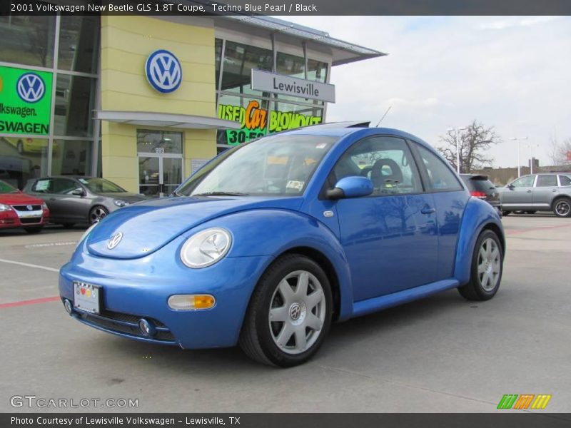 Techno Blue Pearl / Black 2001 Volkswagen New Beetle GLS 1.8T Coupe