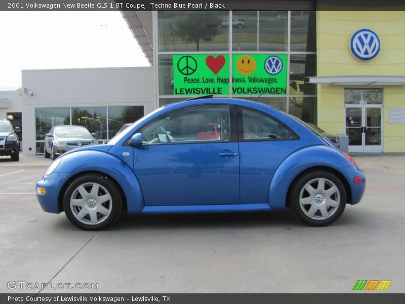 Techno Blue Pearl / Black 2001 Volkswagen New Beetle GLS 1.8T Coupe