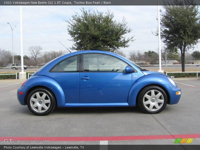 Techno Blue Pearl / Black 2001 Volkswagen New Beetle GLS 1.8T Coupe