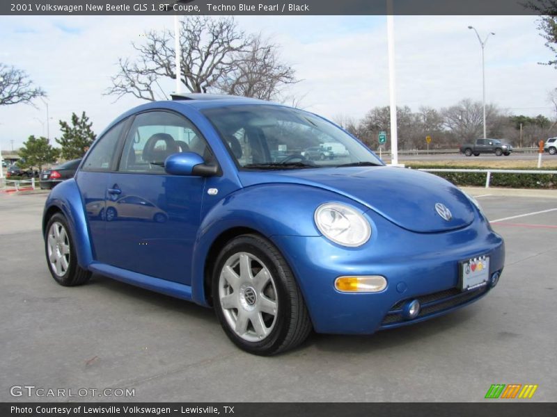 Techno Blue Pearl / Black 2001 Volkswagen New Beetle GLS 1.8T Coupe