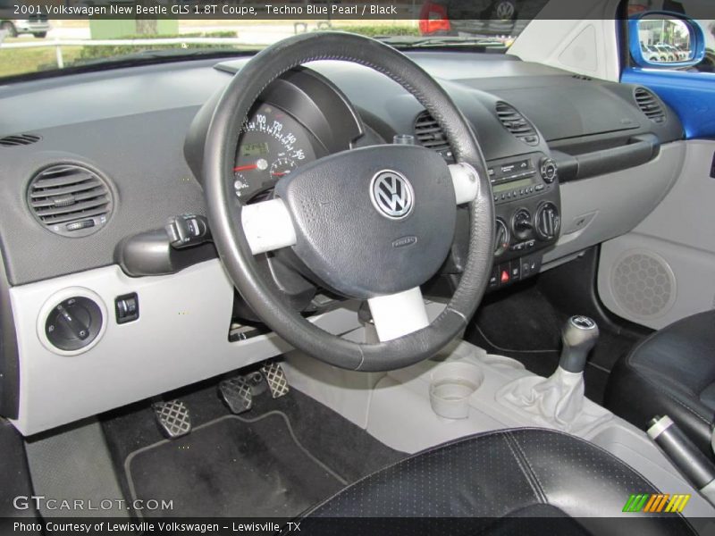 Techno Blue Pearl / Black 2001 Volkswagen New Beetle GLS 1.8T Coupe