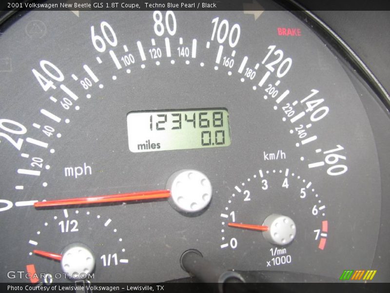 Techno Blue Pearl / Black 2001 Volkswagen New Beetle GLS 1.8T Coupe