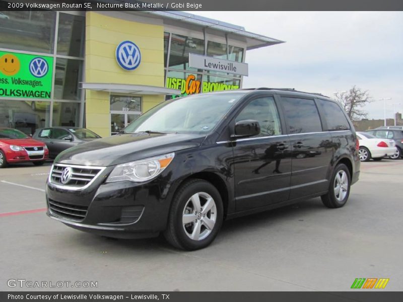 Nocturne Black Metallic / Gobi Beige 2009 Volkswagen Routan SE