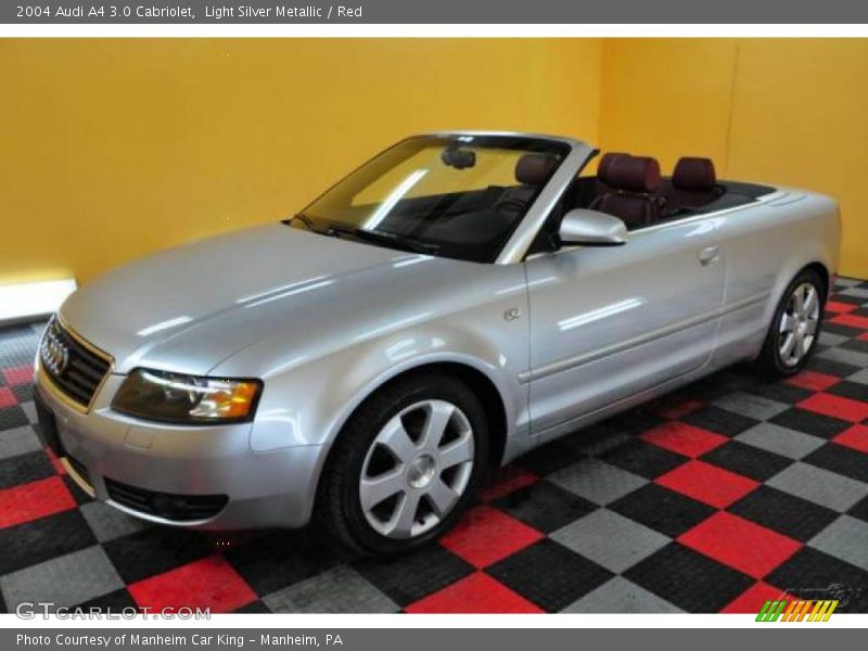 Light Silver Metallic / Red 2004 Audi A4 3.0 Cabriolet