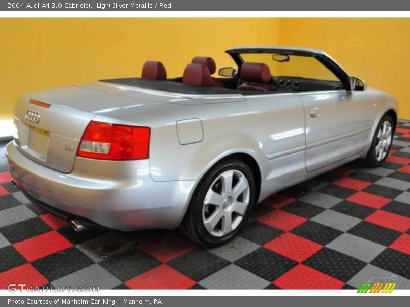 Light Silver Metallic / Red 2004 Audi A4 3.0 Cabriolet