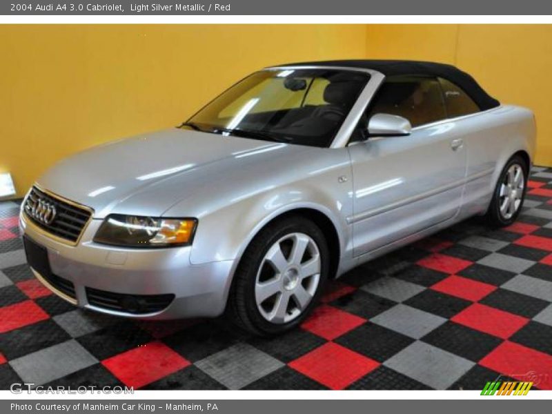 Light Silver Metallic / Red 2004 Audi A4 3.0 Cabriolet