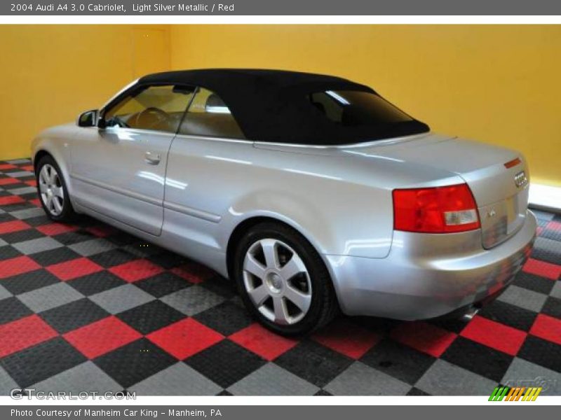 Light Silver Metallic / Red 2004 Audi A4 3.0 Cabriolet
