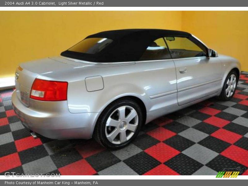 Light Silver Metallic / Red 2004 Audi A4 3.0 Cabriolet