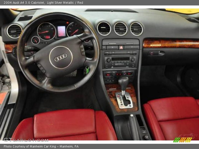 Light Silver Metallic / Red 2004 Audi A4 3.0 Cabriolet