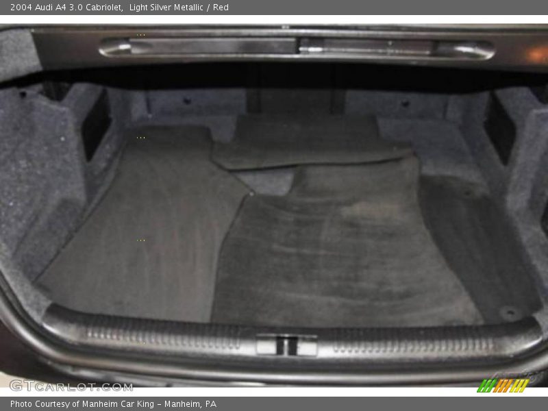 Light Silver Metallic / Red 2004 Audi A4 3.0 Cabriolet
