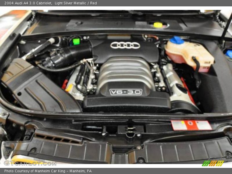 Light Silver Metallic / Red 2004 Audi A4 3.0 Cabriolet