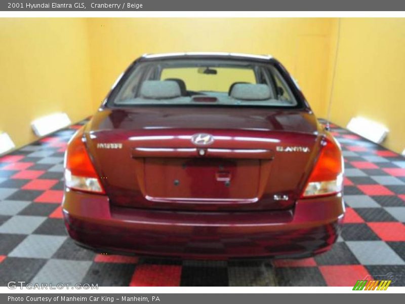 Cranberry / Beige 2001 Hyundai Elantra GLS