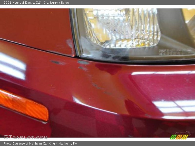 Cranberry / Beige 2001 Hyundai Elantra GLS