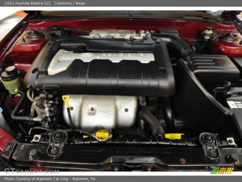 Cranberry / Beige 2001 Hyundai Elantra GLS
