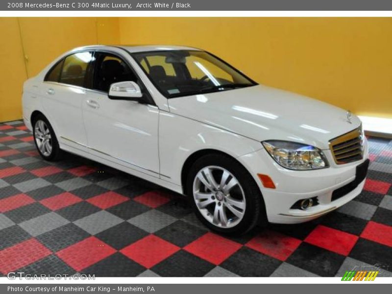 Arctic White / Black 2008 Mercedes-Benz C 300 4Matic Luxury