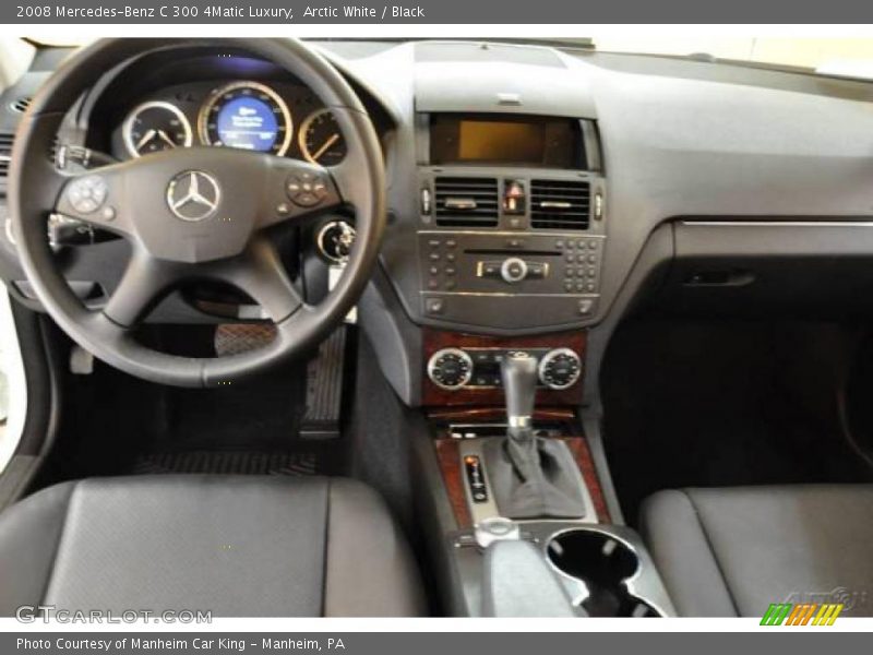 Arctic White / Black 2008 Mercedes-Benz C 300 4Matic Luxury