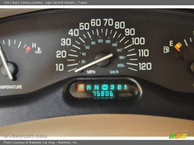 Light Sandrift Metallic / Taupe 2001 Buick Century Limited