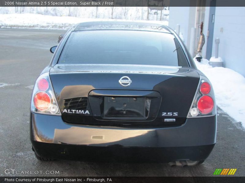 Super Black / Frost 2006 Nissan Altima 2.5 S Special Edition