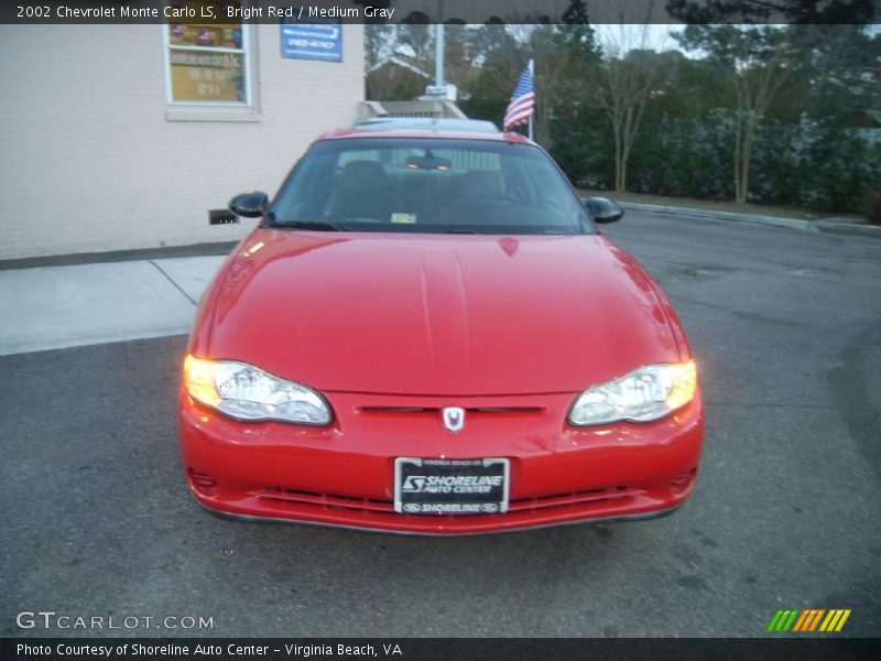 Bright Red / Medium Gray 2002 Chevrolet Monte Carlo LS