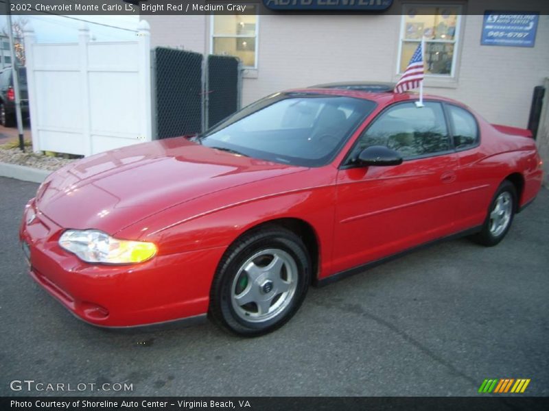 Bright Red / Medium Gray 2002 Chevrolet Monte Carlo LS
