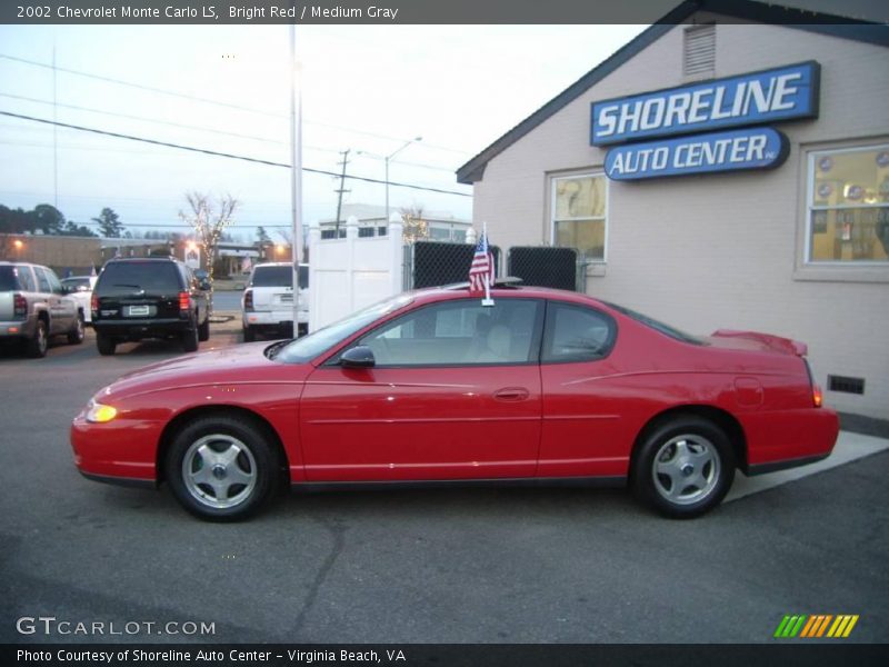 Bright Red / Medium Gray 2002 Chevrolet Monte Carlo LS